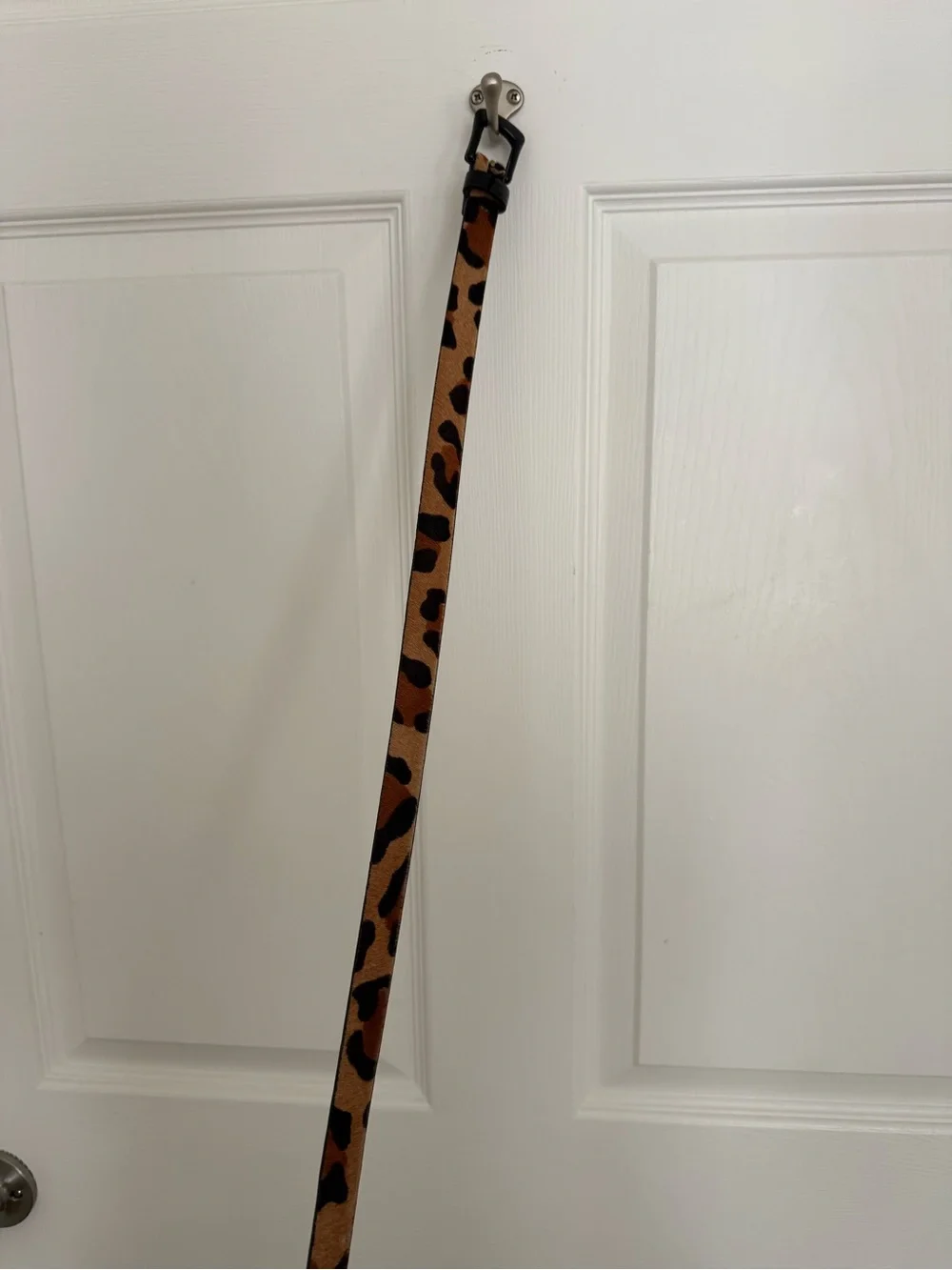 Lauren Ralph Lauren Leopard Calf hair and Patent Leather Belt. XL
